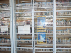 Refugee Library in Levinsky Park, South Tel Aviv.  Photo: Rabbi Rosalind Glazer, January 2011.